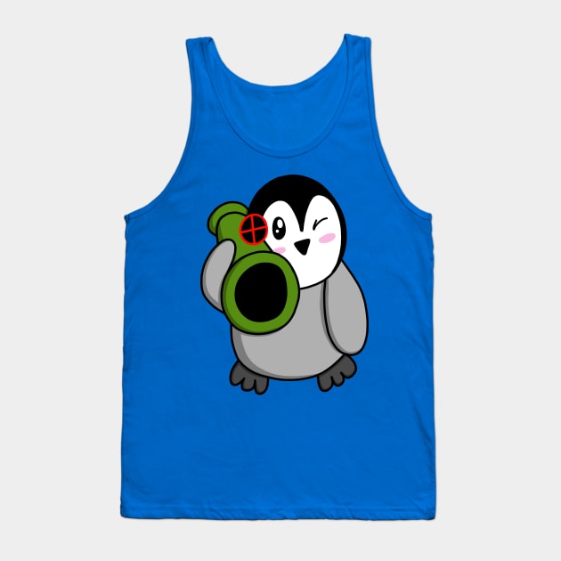 Penguin Bazooka Tank Top by pako-valor